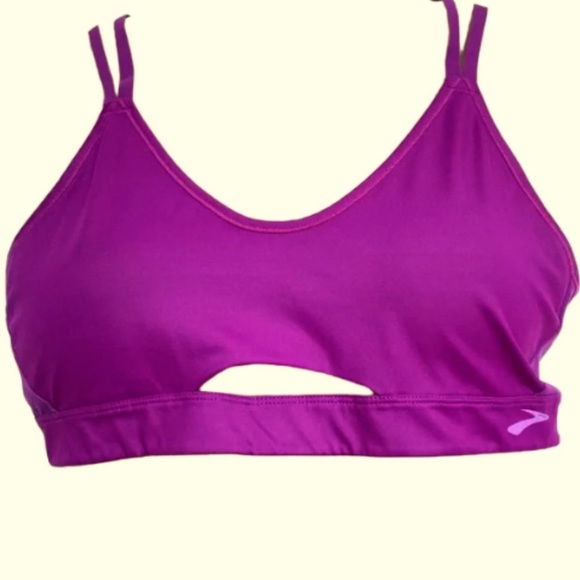BROOKS Sports Exercise Running Racerback Bra Womens Fuschia Medium M D-DD - Picture 9 of 14